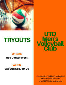 UTD Tryout Flyer